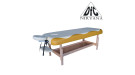 Массажный стационарный стол Dfc Nirvana, Superior, дерев. ножки, 1 секция, цвет беж.с оранж.