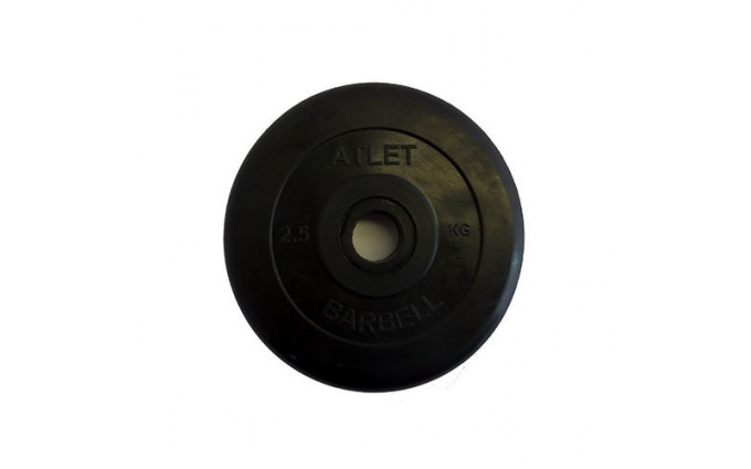 Диск обрезиненный черный MB ATLET d-26  2,5кг