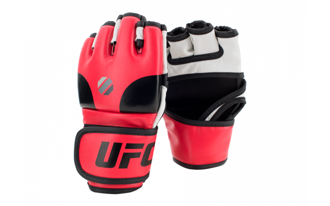 Перчатки MMA тренировочные с открытой ладонью (Красные L/XL) UFC Перчатки MMA тренировочные с открытой ладонью (Красные L/XL) UFC